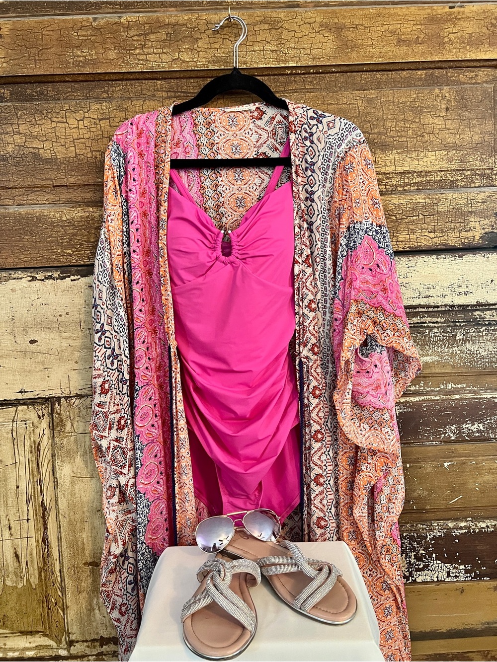 Lovestitch Boho Patchwork Kimono | Open Front Duster Cover Up | One Size NWOT